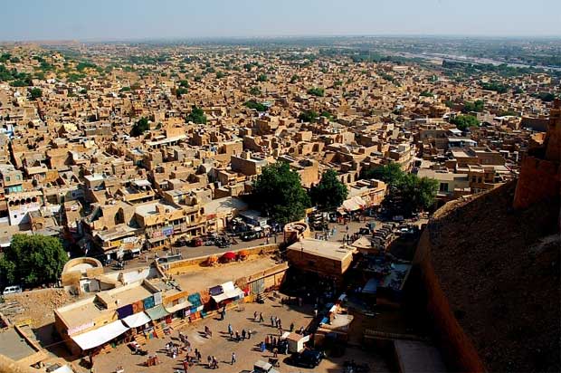 Jaisalmer town view from fort