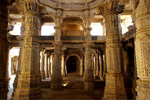 Inside Ranakpur Jain Temple