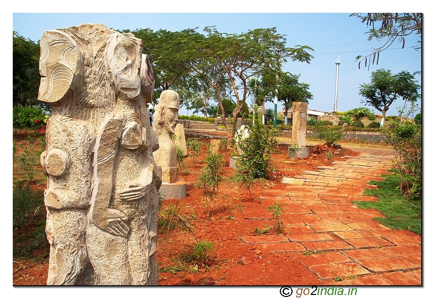 Sculptures at Kailasagiri park  in Visakhapatnam