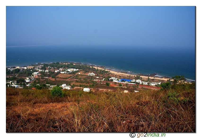 Sea view from Thotlakonda hill top near Visakhapatnam in Andhrapradesh