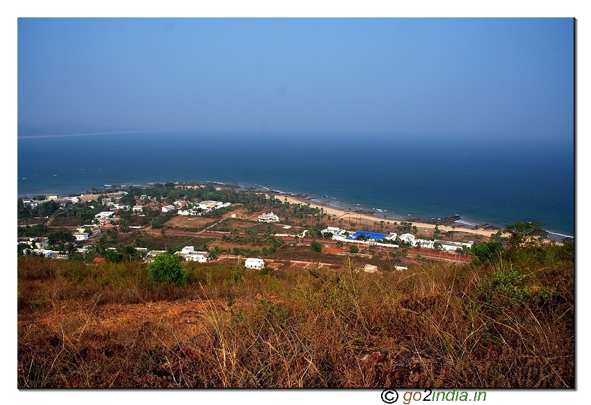Sea view from Thotlakonda hill top near Visakhapatnam in Andhrapradesh
