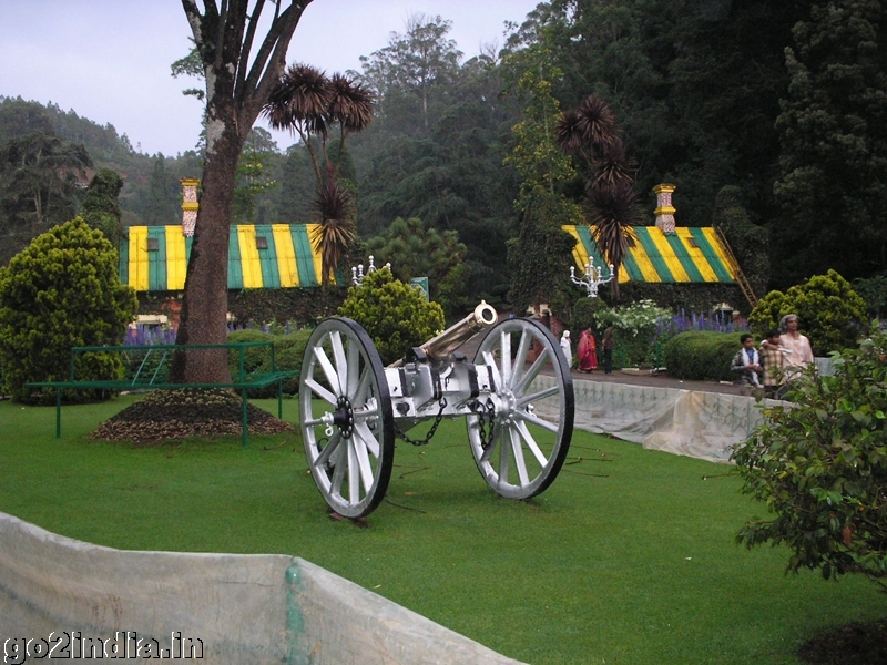 Cannon inside Ooty botanical garden
