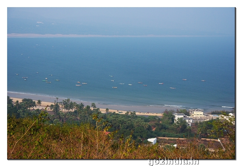 Sea view from Thotlakonda hill top near Visakhapatnam in Andhrapradesh