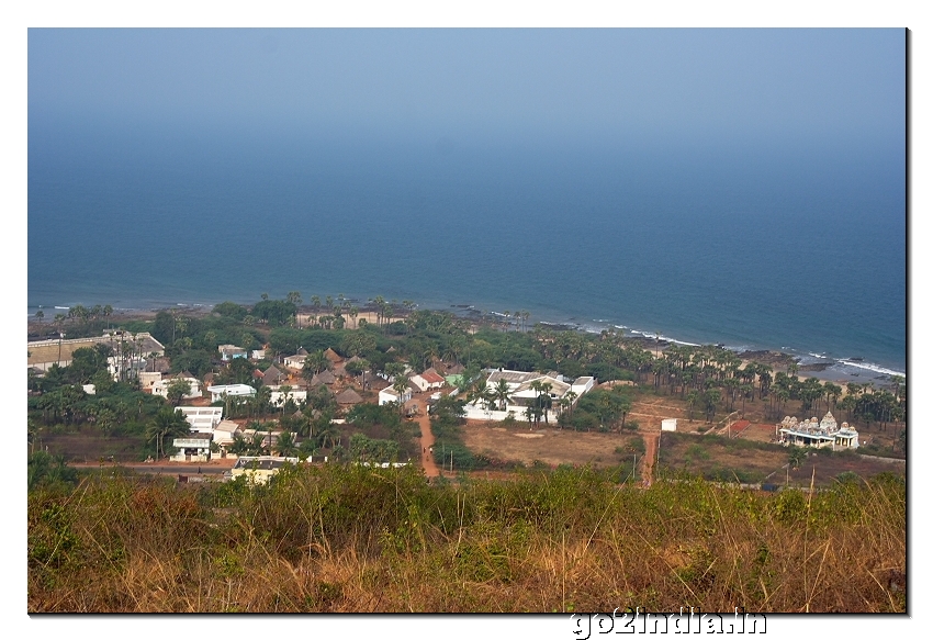 Sea view from Thotlakonda hill top near Visakhapatnam in Andhrapradesh