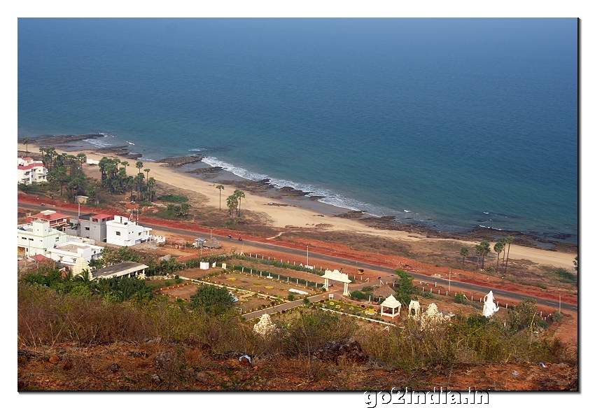 Sea view from Thotlakonda hill top near Visakhapatnam in Andhrapradesh