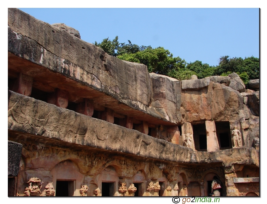 Two floor caves at Udayagiri