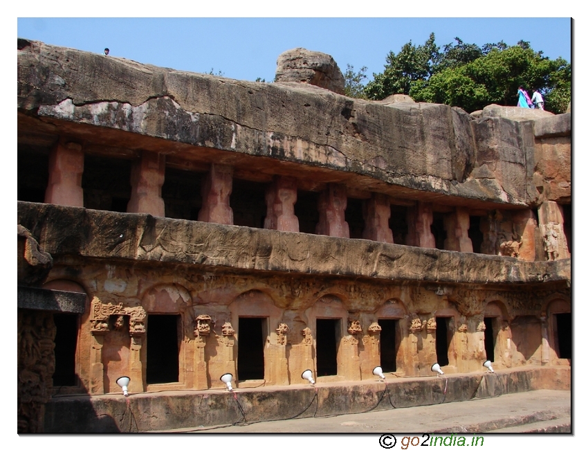 Two storied caves at Udayagiri