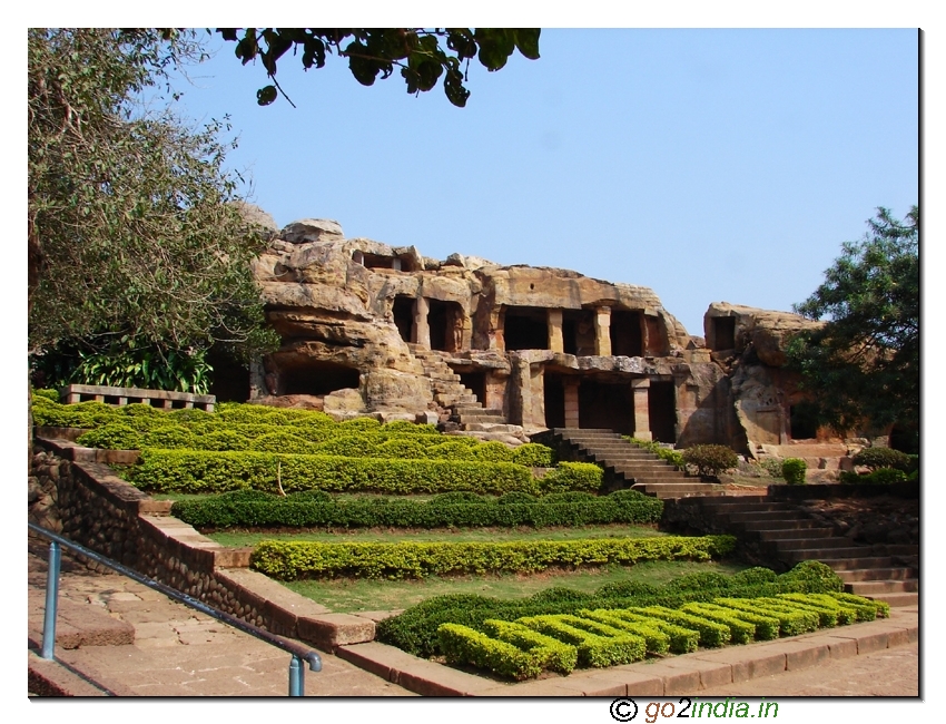 Caves at the entrance of Udayagiri