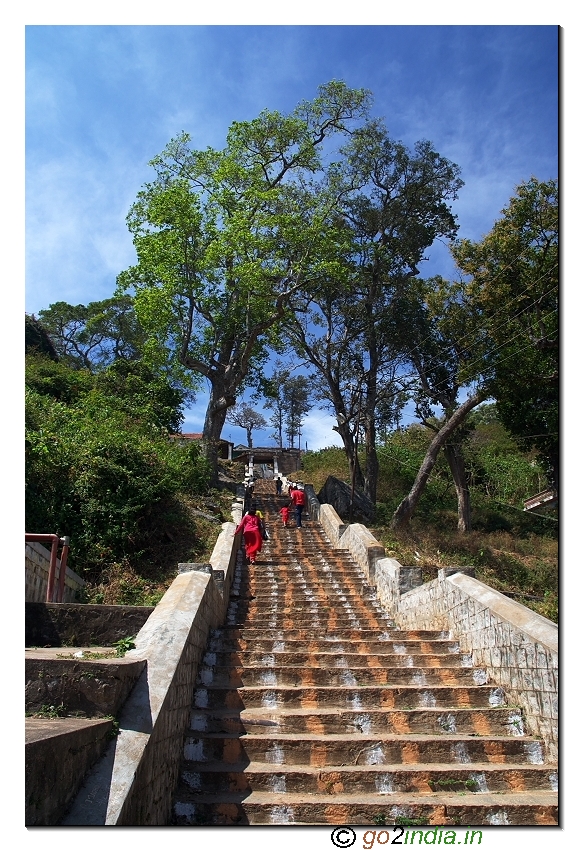 Biligiri Ranganatha temple  steps in BR hills of Chamarajnagar