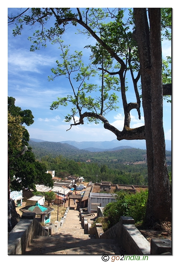 Biligiri Ranganatha temple  steps in BR hills of Chamarajnagar