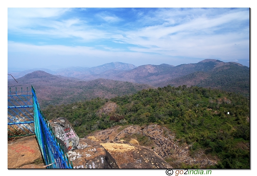 Biligiri Ranganatha temple valley view in BR hills of Chamarajnagar