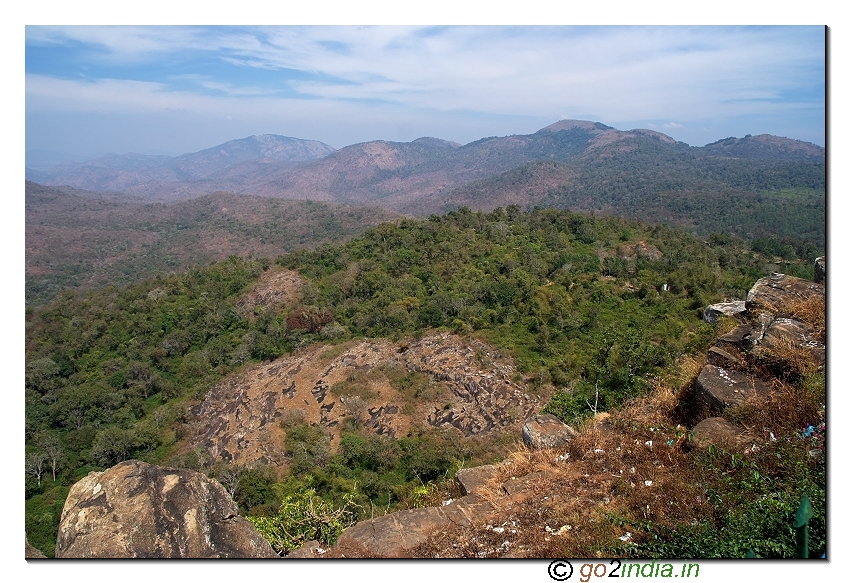 Biligiri Ranganatha temple valley view in BR hills of Chamarajnagar