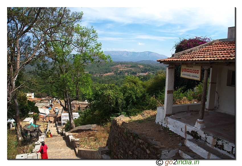 Biligiri Ranganatha temple steps in BR hills of Chamarajnagar