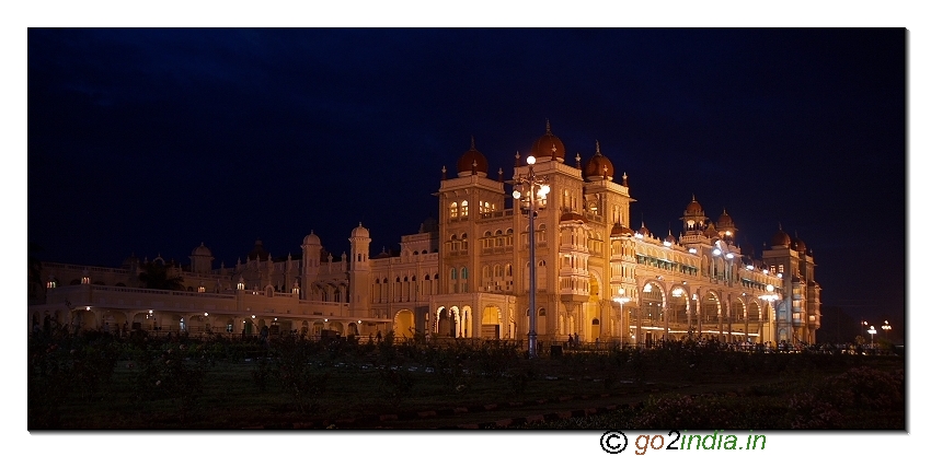 Mysore palace view during night