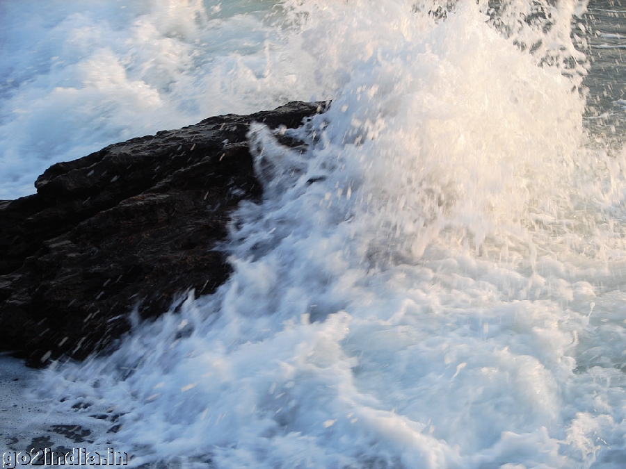 Sea Water hitting the stones
