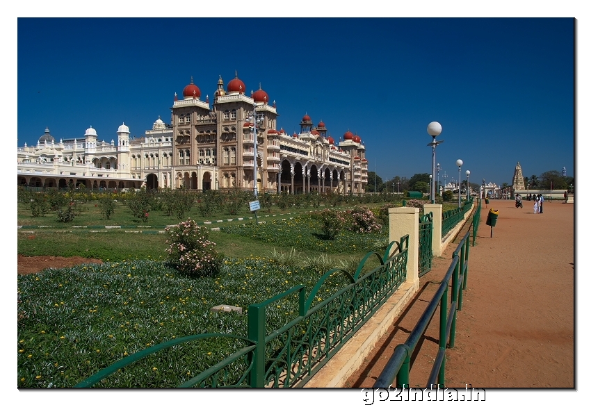 Mysore palace view from south side view