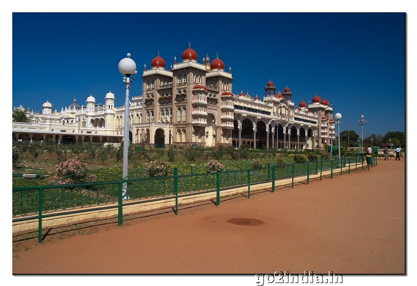 Mysore palace view from south side view