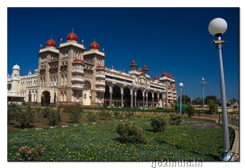 Mysore palace view from side view