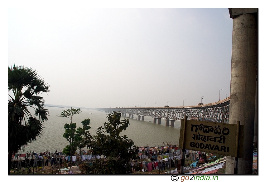 Bridge on river Godavari  - one of the longest in India
