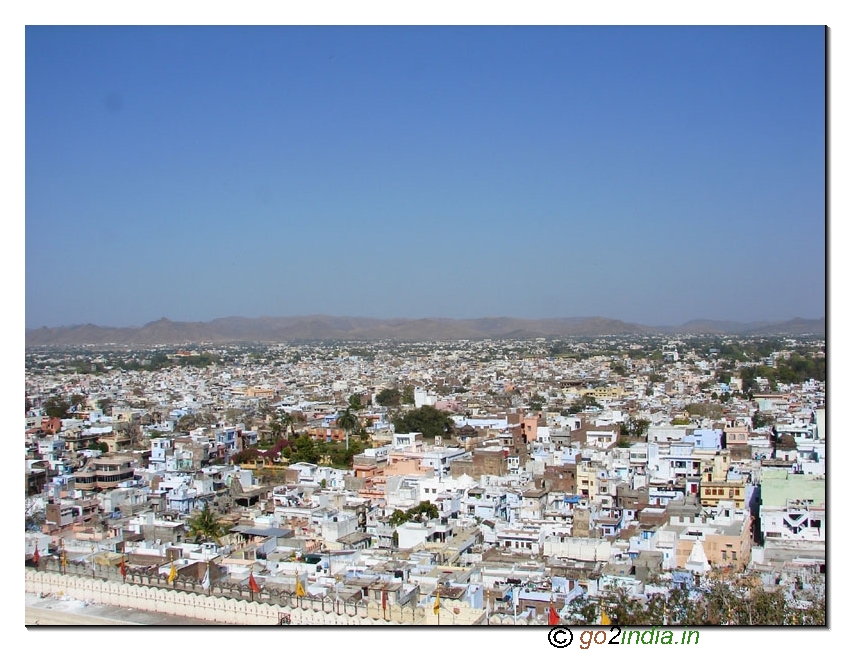 Udaipur city from City palace