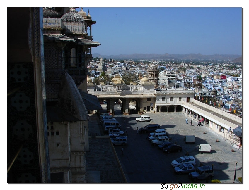 Udaipur palace and town view
