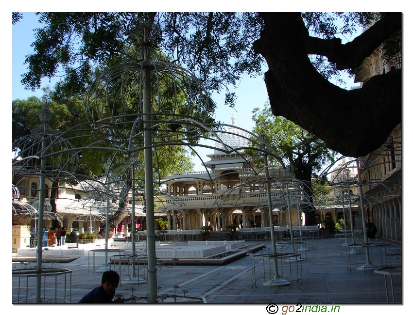 open courtyard for functions at City Palace Udaipur