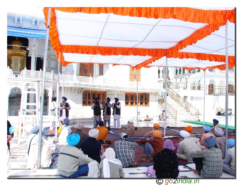 Devotees at Golden temple