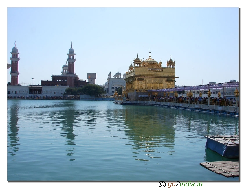 Lake and Golden temple at Amritsar