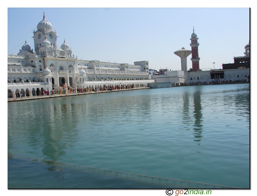 Lake at Golden temple in Punjab