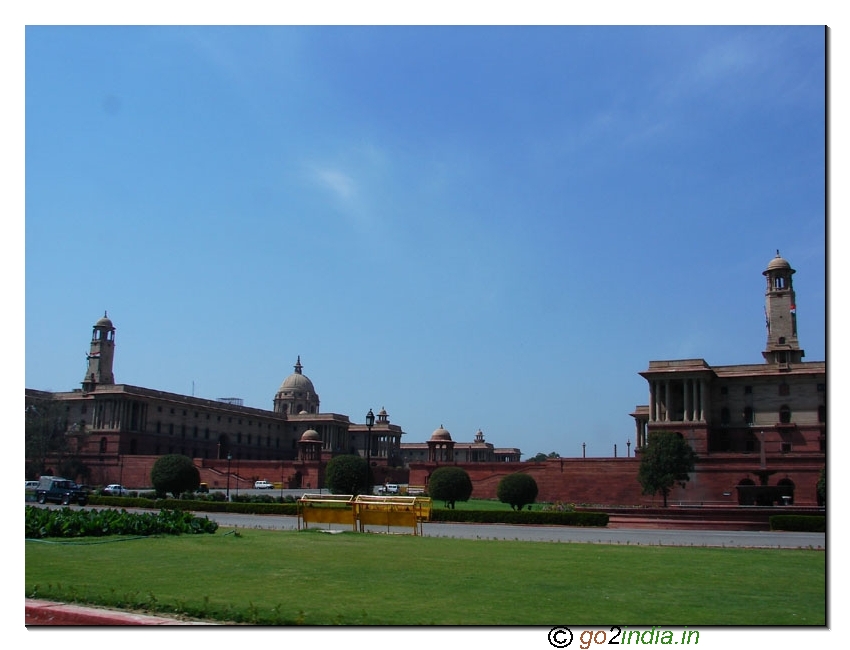 Rashtrapati Bhawan area in Delhi