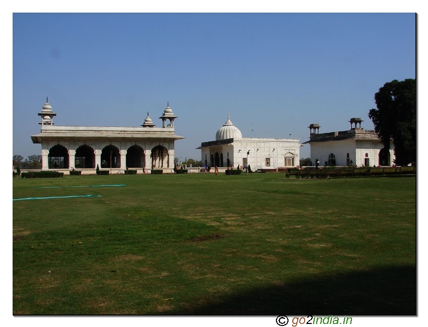 Marble structures inside Lal Killa or Red fort