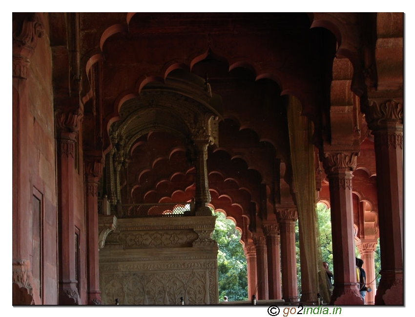 mogul architecture inside Lal Killa or Red Fort