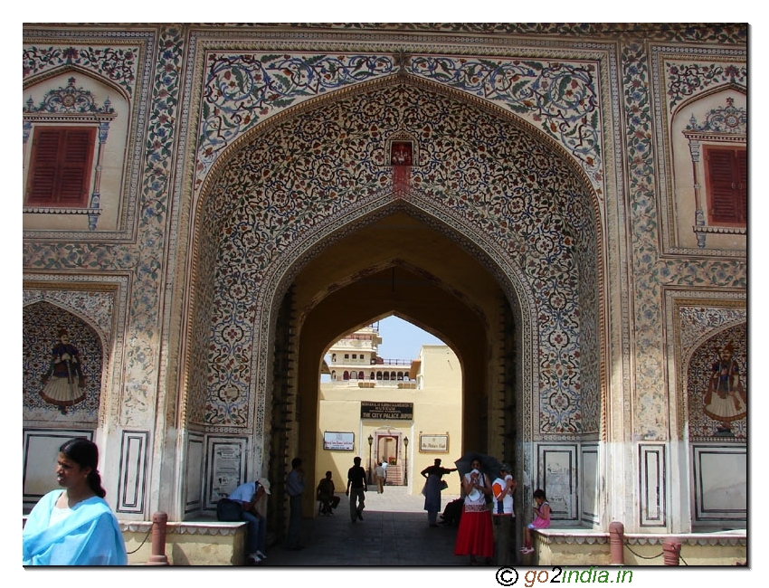 Entry gate at City palace Jaipur