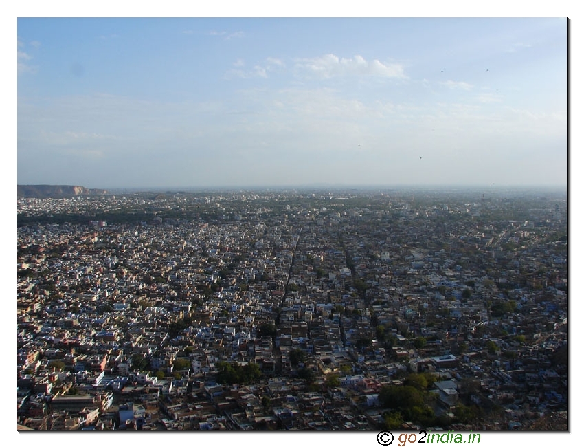 Jaipur City from Nahargarh Fort top