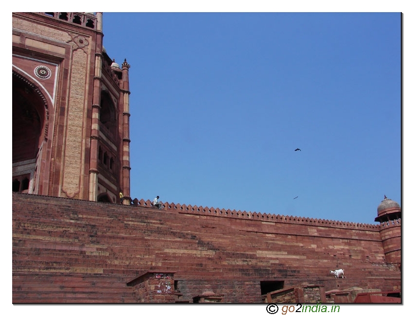 Stepls in front of Buland Darwaza at Fetehpur Sikri