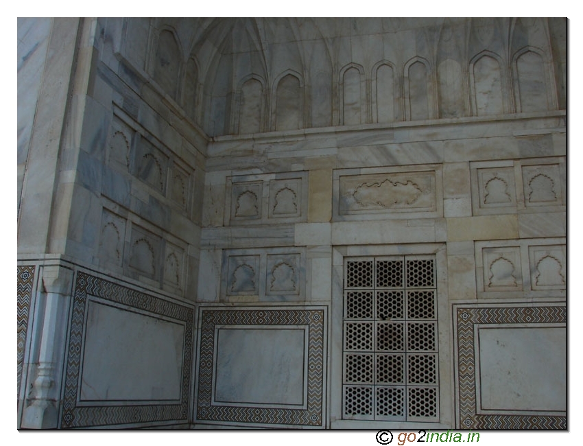 Taj Mahal design on marble stones