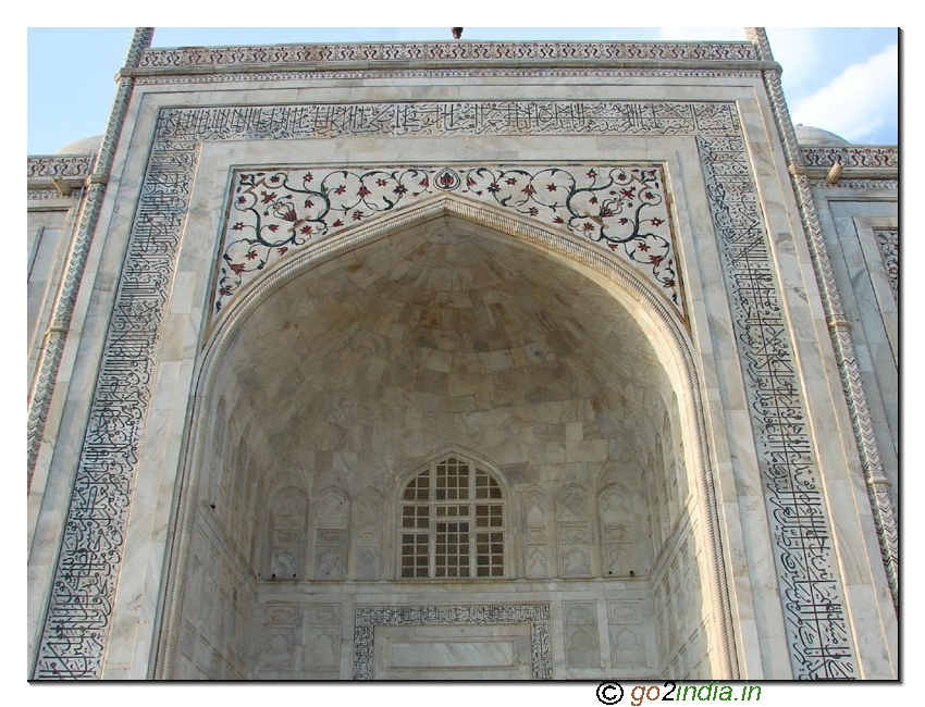 Taj Mahal design on marble stones