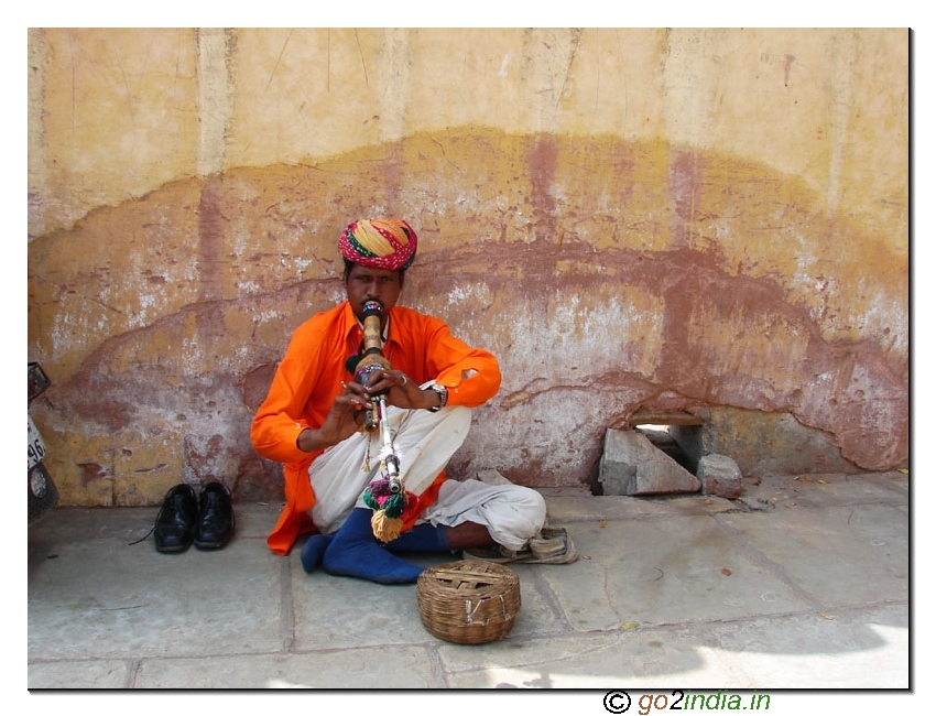 Snack charmer at city palace Rajasthan