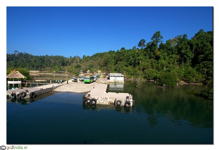 Baratang mid point (launch point) at Andaman