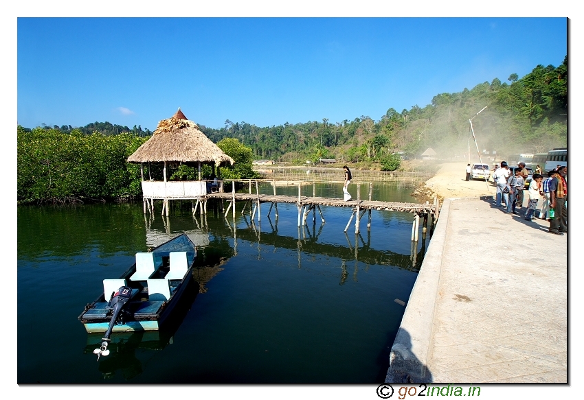 Sea and landscape at Baratang jetty of Baratang in Andaman