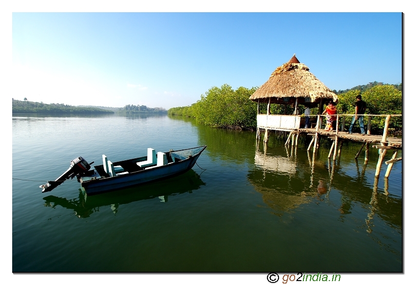 Sea and landscape at Baratang jetty of Baratang in Andaman