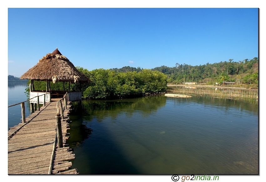 Sea and landscape at Baratang jetty of Baratang in Andaman