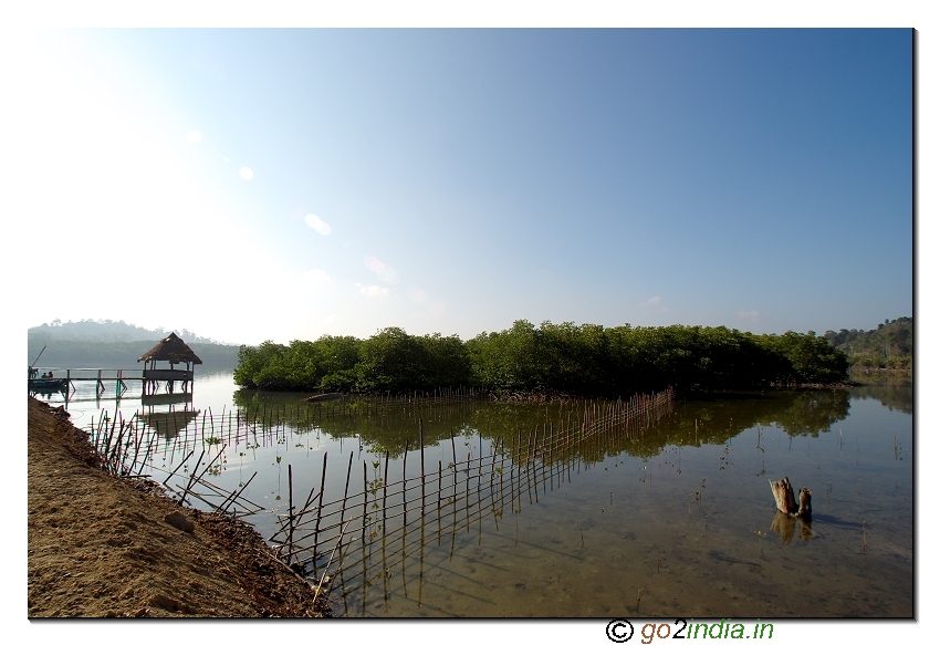 Sea and landscape at Baratang jetty of Baratang in Andaman