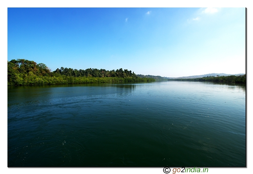 Sea and landscape at Uttara jetty of Baratang in Andaman