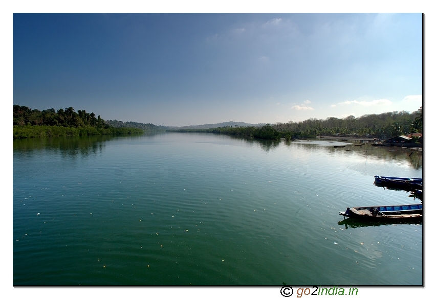 Sea and landscape at Uttara jetty at Baratang in Andaman