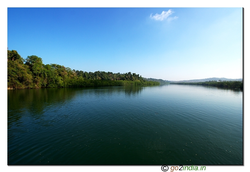 Sea and landscape at Baratang jetty of Baratang in Andaman