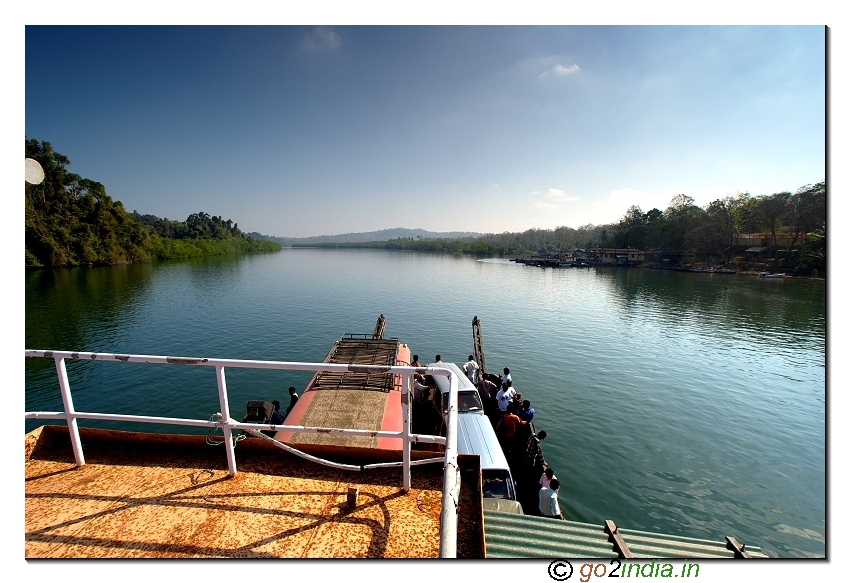 Ship crossing from Baratang jetty to Uttara jetty in Andaman