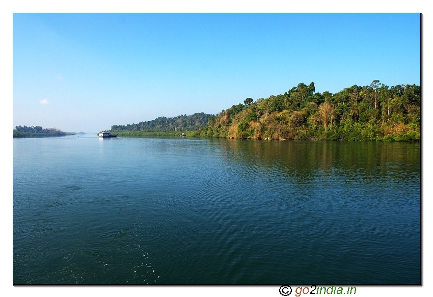 Sea and landscape at Baratang jetty of Baratang in Andaman