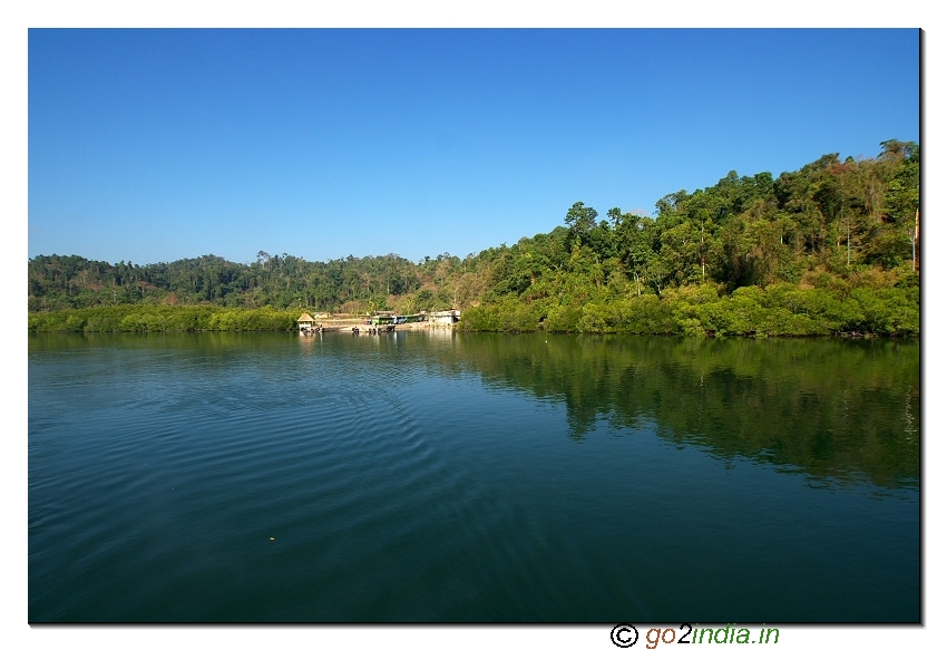 Baratang jetty place in Andaman