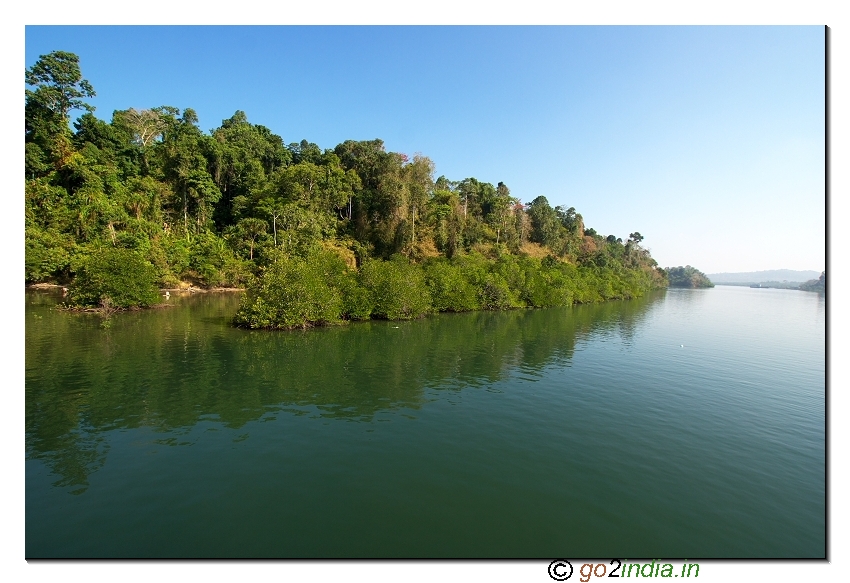 Sea and landscape at Baratang mid point in Andaman